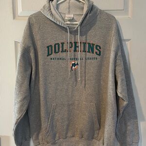 NFL Dolphins Size XL Gray Hoodie with Logo